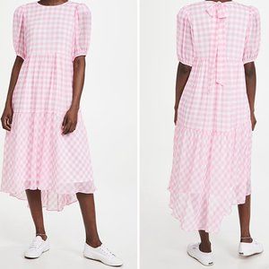 English Factory Gingham Print Midi Dress